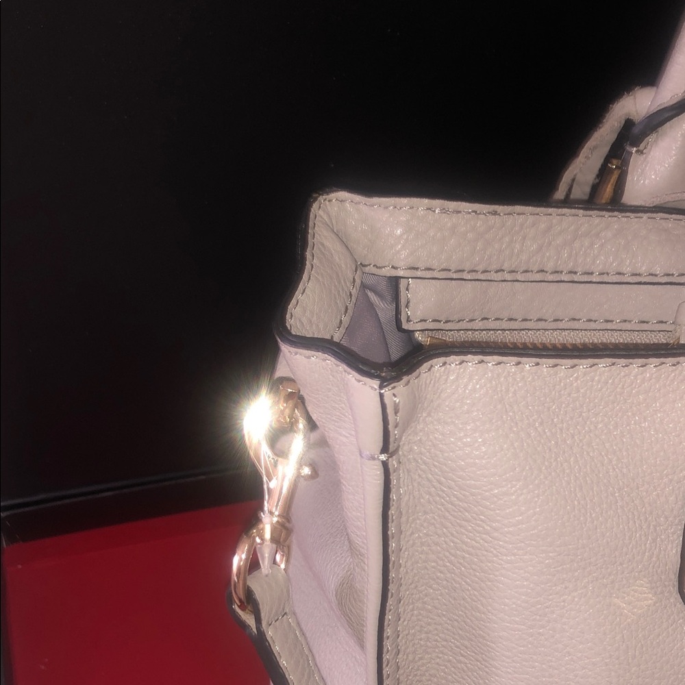 NWOT - Rebecca Minkoff Elegant Gray Satchel with Fringe - Never used - Picture 10 of 11